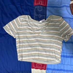 Size- L.  Brand- Love Charm.  Color- White, Sage Green, Tan, and Grey